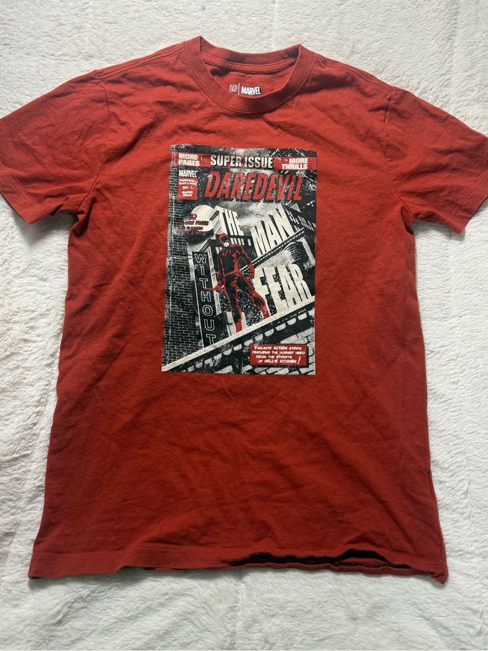 Men’s GAP Marvel Daredevil ‘The Man Without Fear’ Comic Book Cover T Sz XS